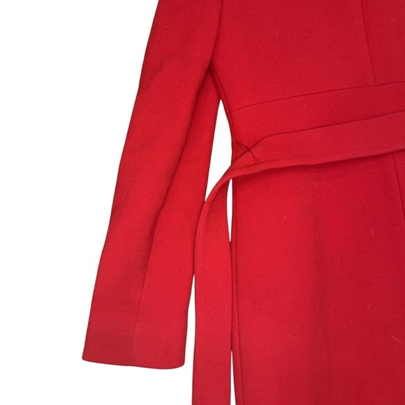 J.Crew Double Cloth By Manifaturra De Carmignano Button Up Coat Peacock Red Sz 4 - Picture 16 of 16